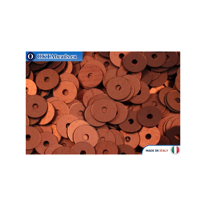 WH flat sequins Marrone Satinati (876W) 4mm