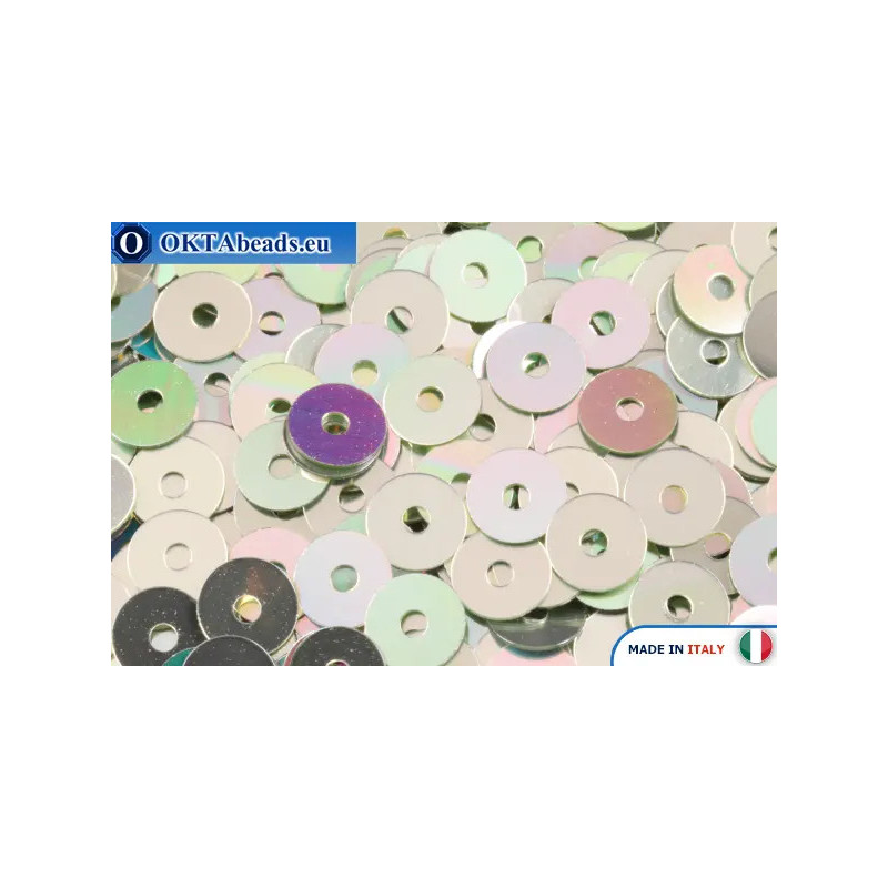 WH flat sequins Verde Irise Metallizzati (7025) 4mm