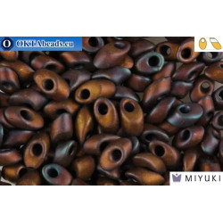 MIYUKI Long Magatama Beads Matte Copper Iris (2005)