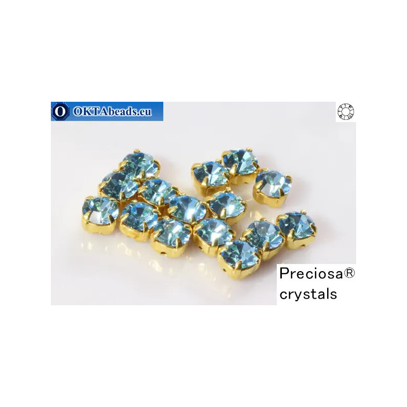 WH Chaton Preciosa Maxima Aquamarine - gold ss16