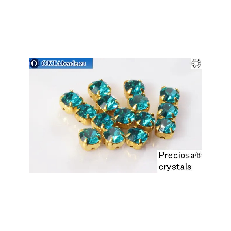 WH Chaton Preciosa Maxima Blue Zircon - gold ss16