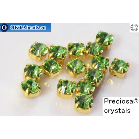 WH Chaton Preciosa Maxima Peridot - gold ss16