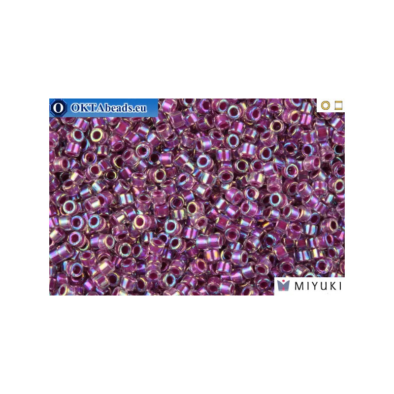 MIYUKI Beads Delica Lined Magenta AB 11/0 (DB56)