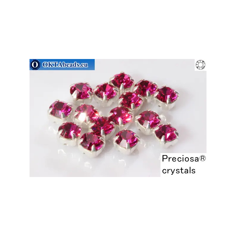 WH Chaton Preciosa Maxima Fuchsia - silver ss16