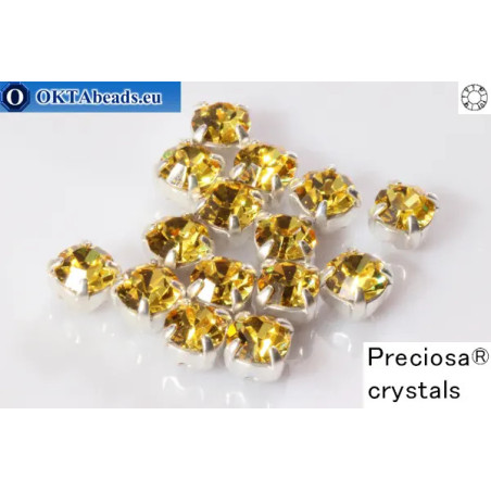 WH Chaton Preciosa Maxima Light Topaz - silver ss16