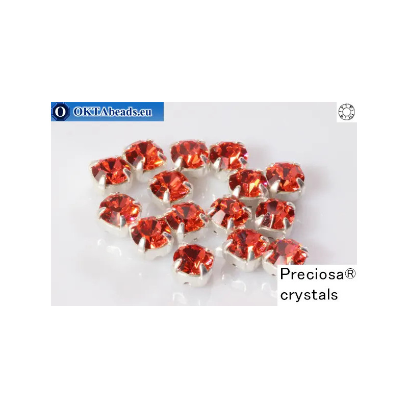 WH Chaton Preciosa Maxima Padparadscha - silver ss16