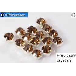 WH Chaton Preciosa Maxima Smoked Topaz - silver ss16