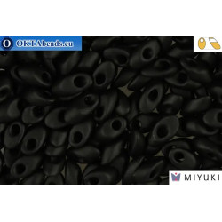 MIYUKI Long Magatama Beads Matte Black (401F)