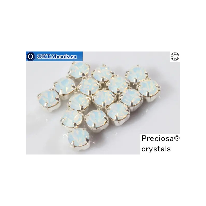 WH Chaton Preciosa Maxima White Opal - silver ss16