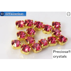 Sew on Preciosa chaton Maxima in set Rose - Gold ss16