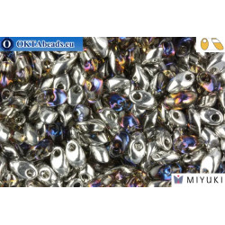 MIYUKI Long Magatama Beads Crystal Heliotrope (4554)