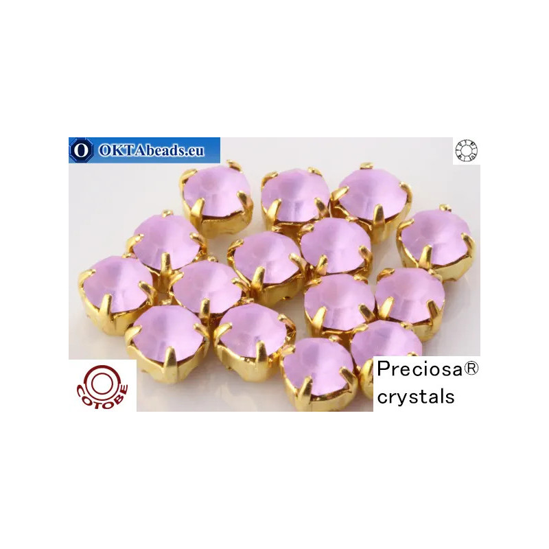 Sew on Preciosa chaton in set + COTOBE coating MAT Violet - Gold ss16