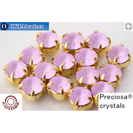 Sew on Preciosa chaton in set + COTOBE coating MAT Violet - Gold ss16