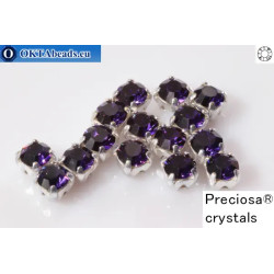 Sew on Preciosa chaton Maxima in set Purple Velvet - Silver ss12