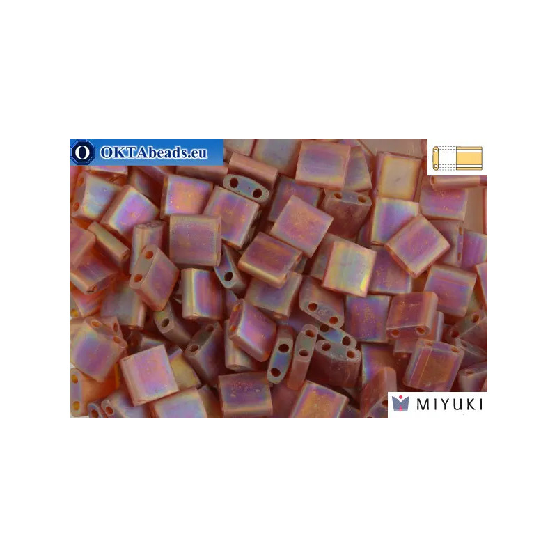 MIYUKI Beads TILA Matte Transparent Dark Topaz AB (134FR)