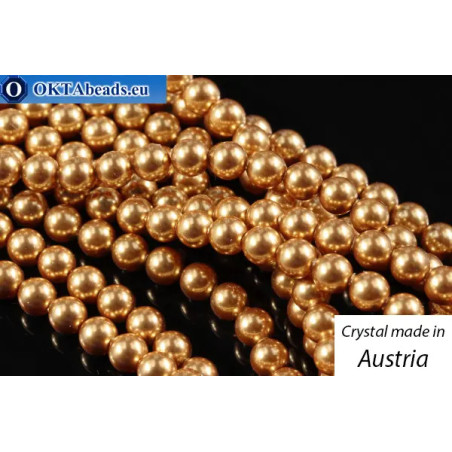 WH Austrian 5810 Pearls Crystal Bright Gold 4mm