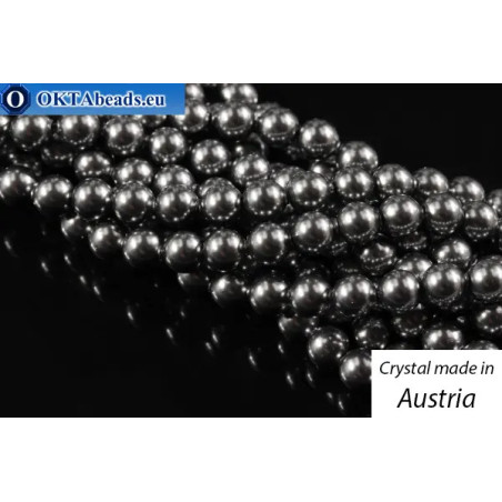 WH Austrian 5810 Pearls Crystal Dark Grey 4mm