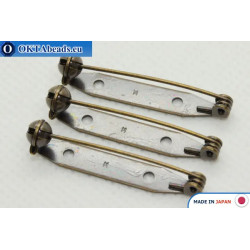 WH brooch pin bar Japan Antique Gold 35mm