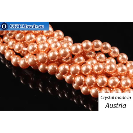 WH Austrian 5810 Pearls Crystal Rose Peach 4mm