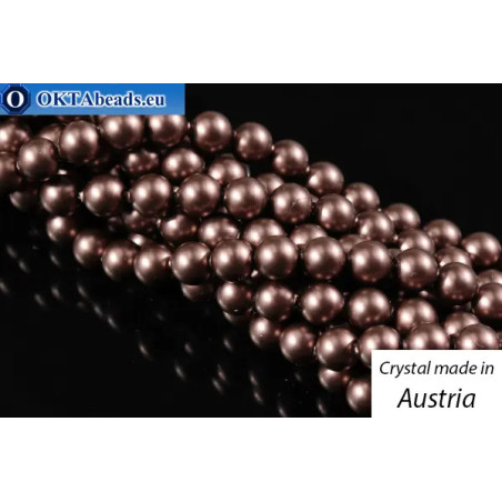 WH Austrian 5810 Pearls Crystal Velvet Brown 4mm