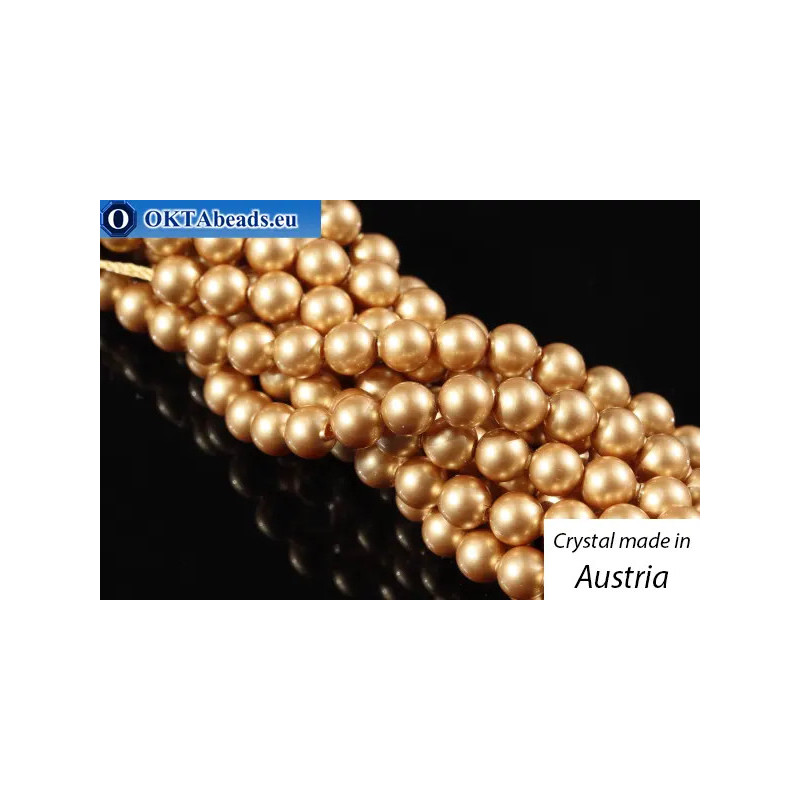 WH Austrian 5810 Pearls Crystal Vintage Gold 4mm