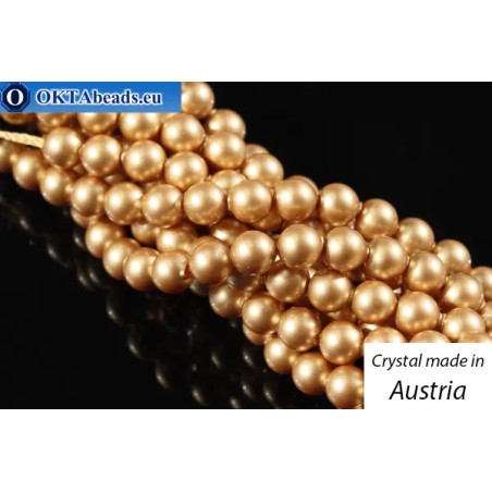 WH Austrian 5810 Pearls Crystal Vintage Gold 4mm