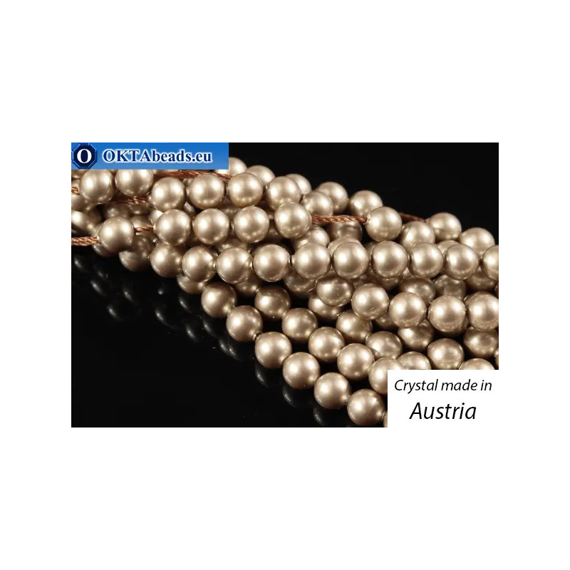 Austrian 5810 Pearls Crystal Platinum 4mm