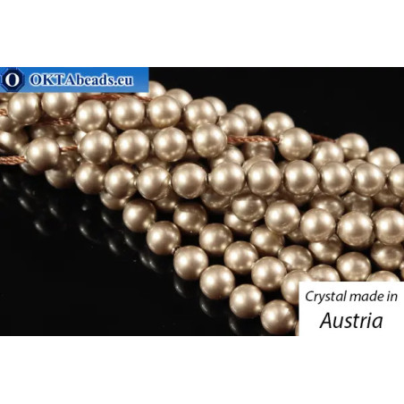 Austrian 5810 Pearls Crystal Platinum 4mm