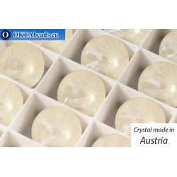 Austrian 1122 Rivoli Crystal Linen Ignite 14mm