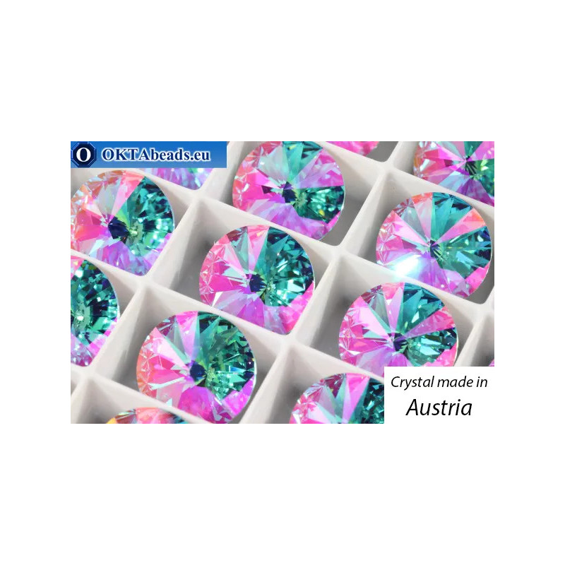 Austrian 1122 Rivoli Aquamarine Transmission 14mm