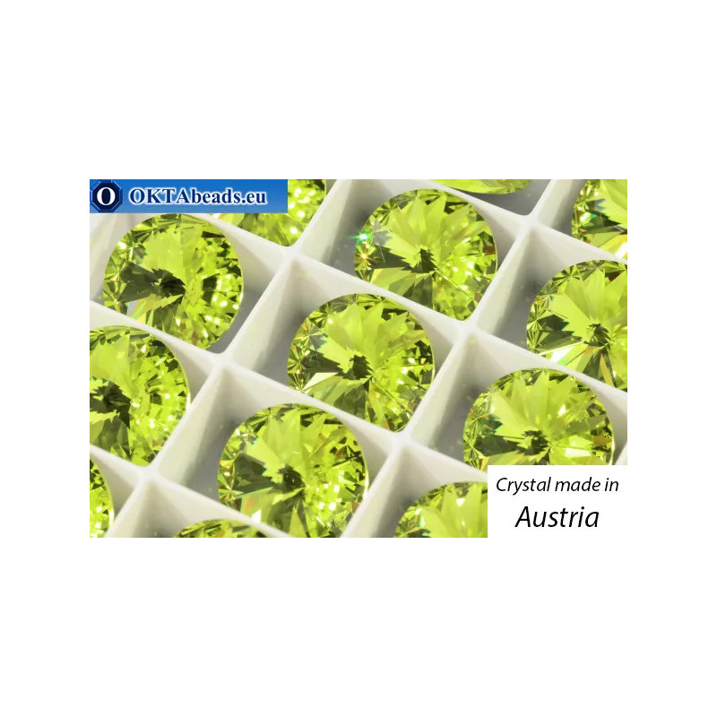 Austrian 1122 Rivoli Citrus Green 14mm