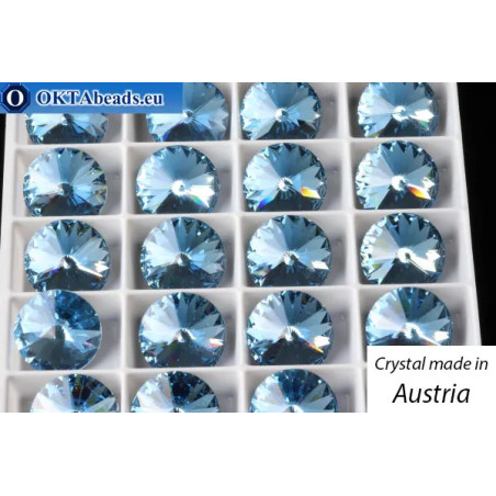 Austrian 1122 Rivoli Aquamarine 14mm