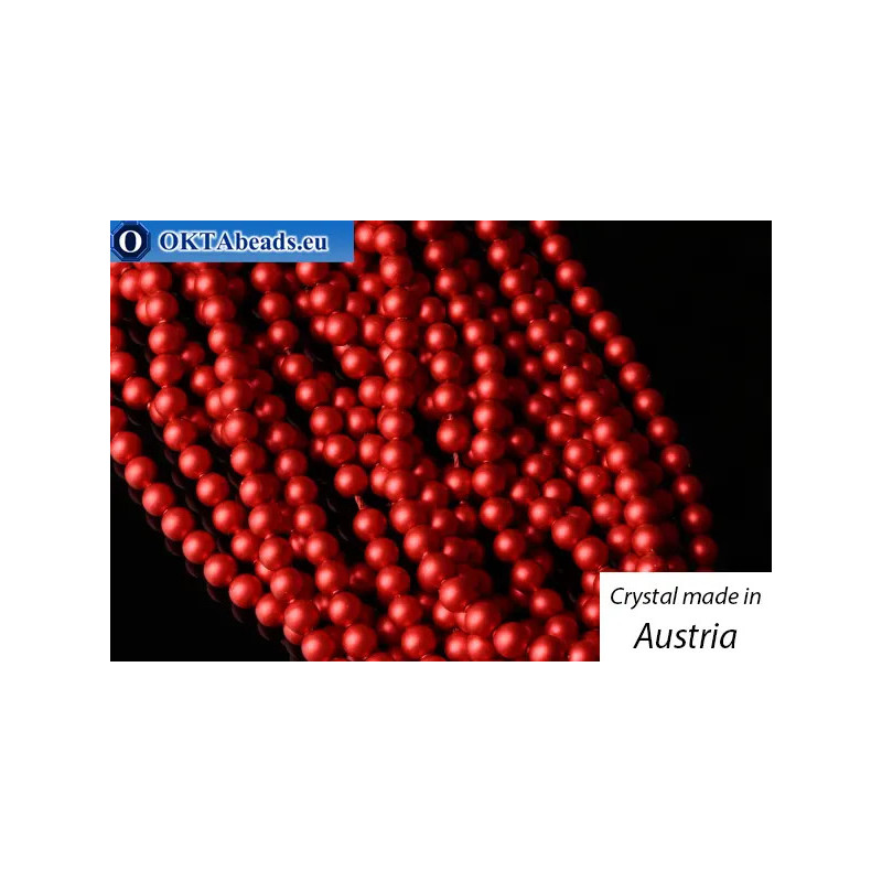 Austrian 5810 Pearls Crystal Iridescent Rouge 4mm