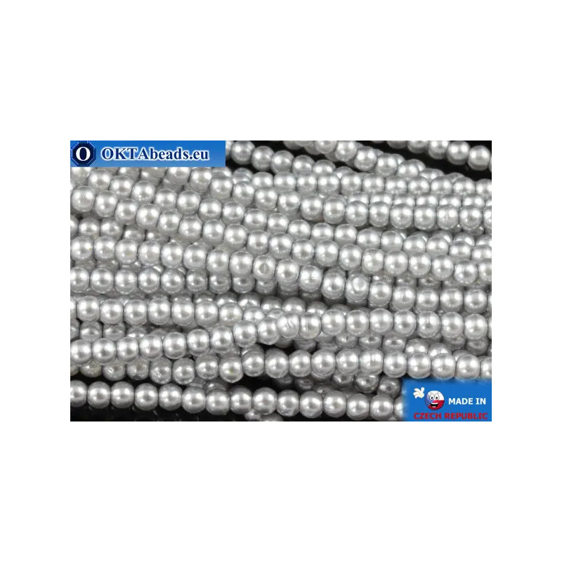 WH Czech glass pearls grey (70041) 2mm