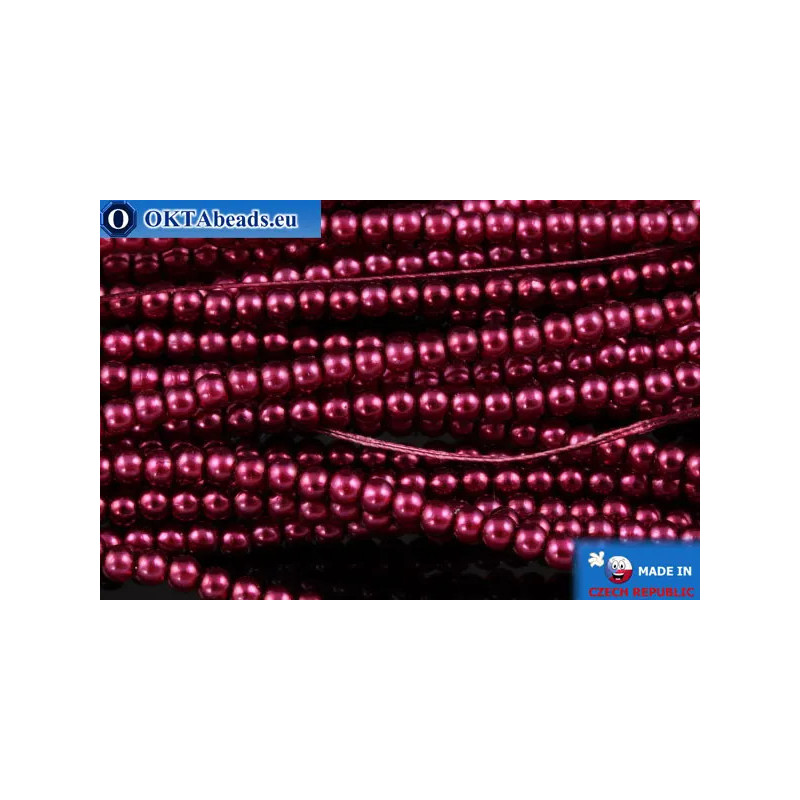 WH Czech glass pearls red (70020) 2mm