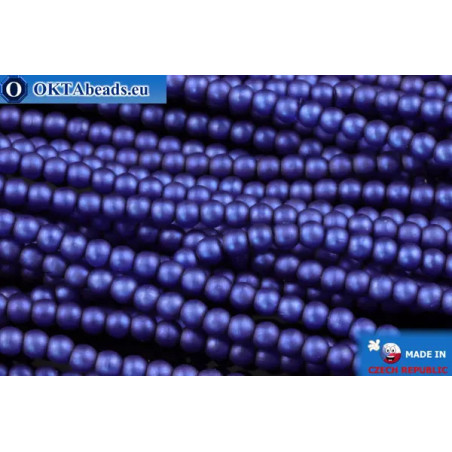 WH Czech glass pearls blue matte (70033M) 2mm