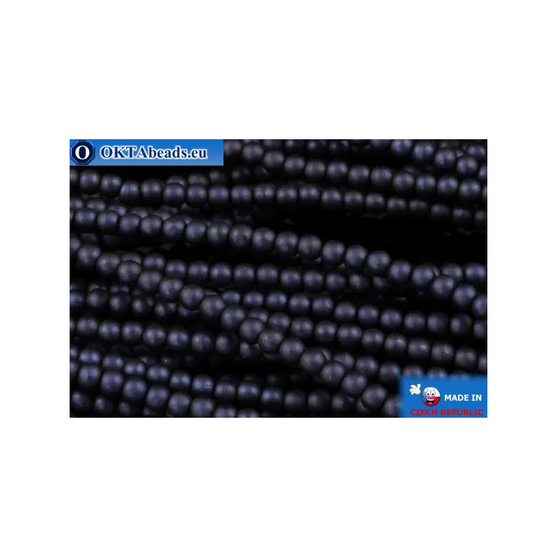WH Czech glass pearls cobalt matte (70063M) 2mm