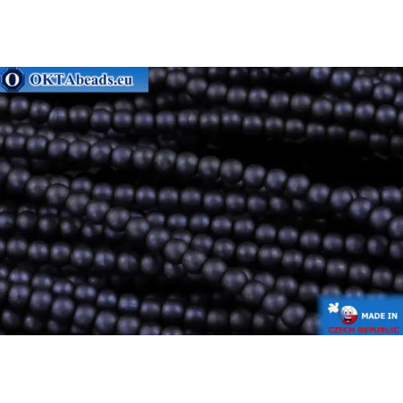 WH Czech glass pearls cobalt matte (70063M) 2mm
