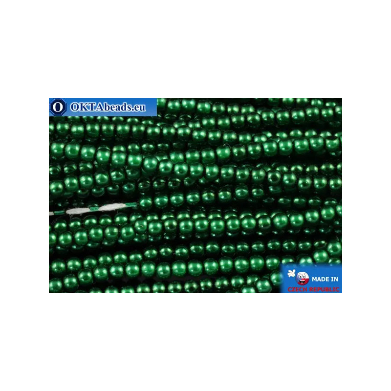 WH Czech glass pearls green (70057) 2mm