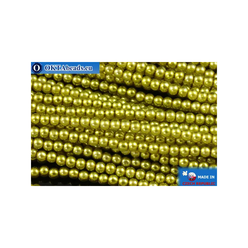 WH Czech glass pearls chartreuse (70456) 2mm
