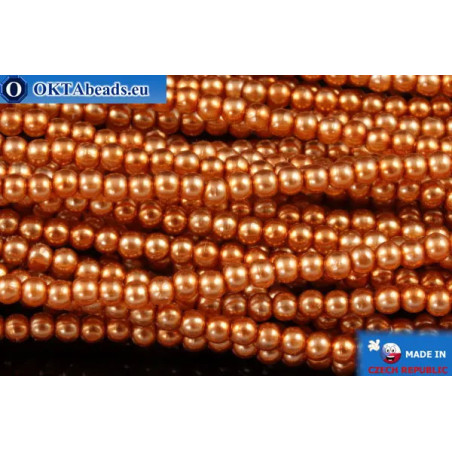 WH Czech glass pearls orange (70016) 2mm