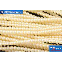 WH Czech glass pearls beige matte (70414M) 2mm