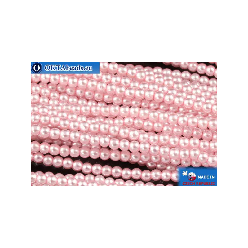 WH Czech glass pearls pink (70475) 2mm