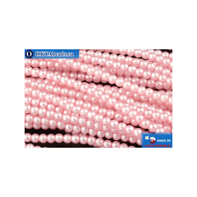 WH Czech glass pearls pink matte (70475M) 2mm
