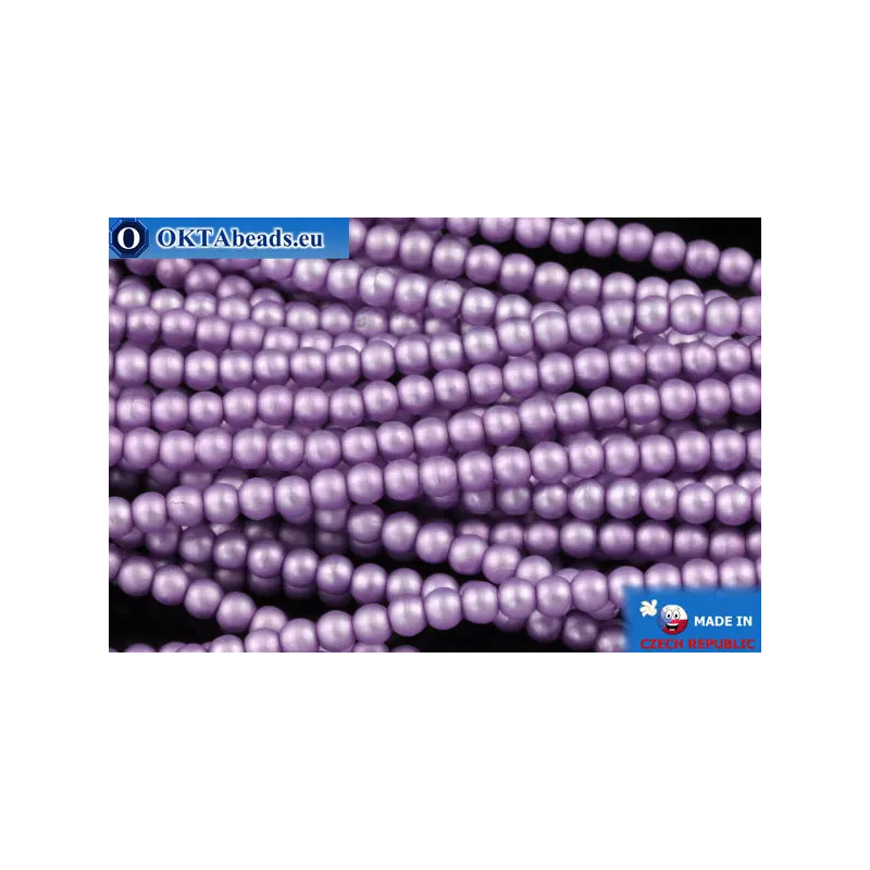 WH Czech glass pearls lilac matte (70022M) 2mm