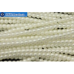 WH Czech glass pearls white matte (70402M) 3mm