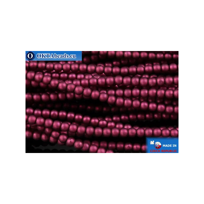WH Czech glass pearls red matte (70020M) 4mm