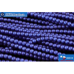 WH Czech glass pearls blue matte (70033M) 4mm