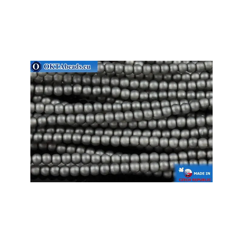 WH Czech glass pearls grey matte (70448M) 4mm