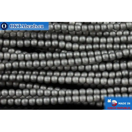 WH Czech glass pearls grey matte (70448M) 4mm